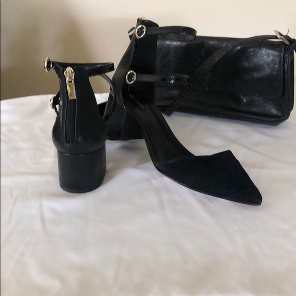 Aldo Shoes - 🆕Women’s 7 1/2 Aldo 2” stack heel black w/ zipper